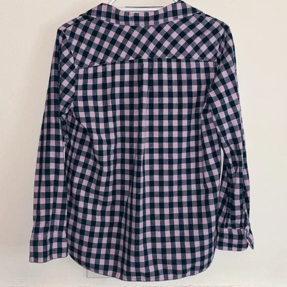 J. Crew Flannel Popover Shirt, Size 2 - Picture 2 of 13